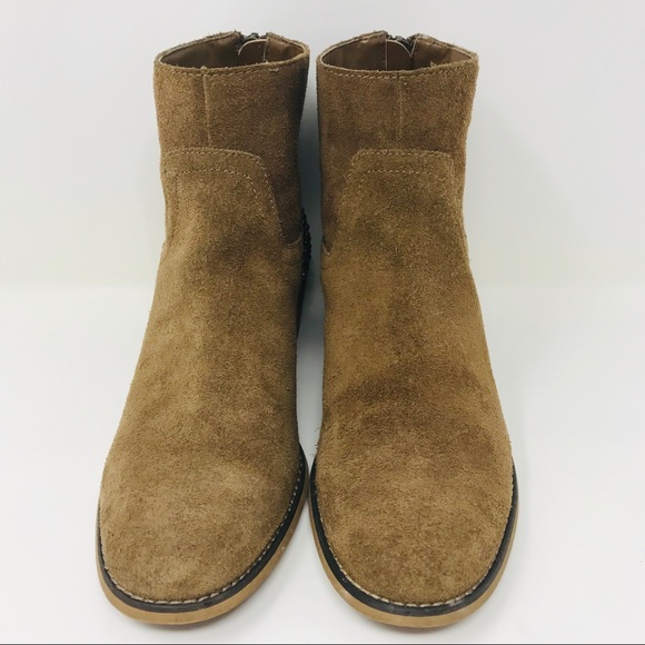 Marc Fisher Zen Studded Suede Ankle Bootie Tan6.5 - Picture 2 of 8